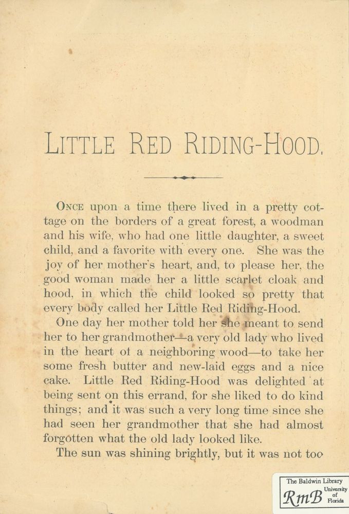 Scan 0002 of Little Red Riding Hood