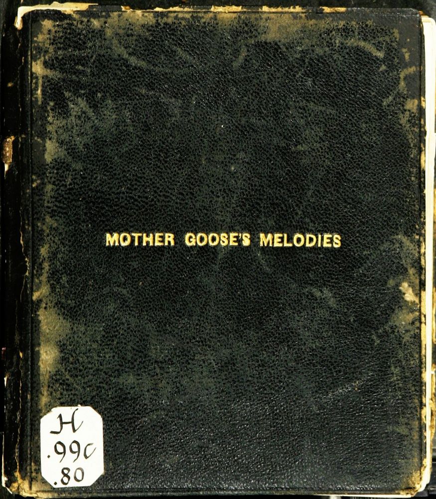 Scan 0001 of The only true Mother Goose melodies