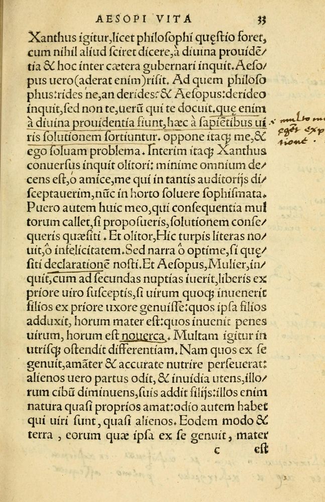 Scan 0037 of Aesopi Phrygis Fabellae Graece et Latine