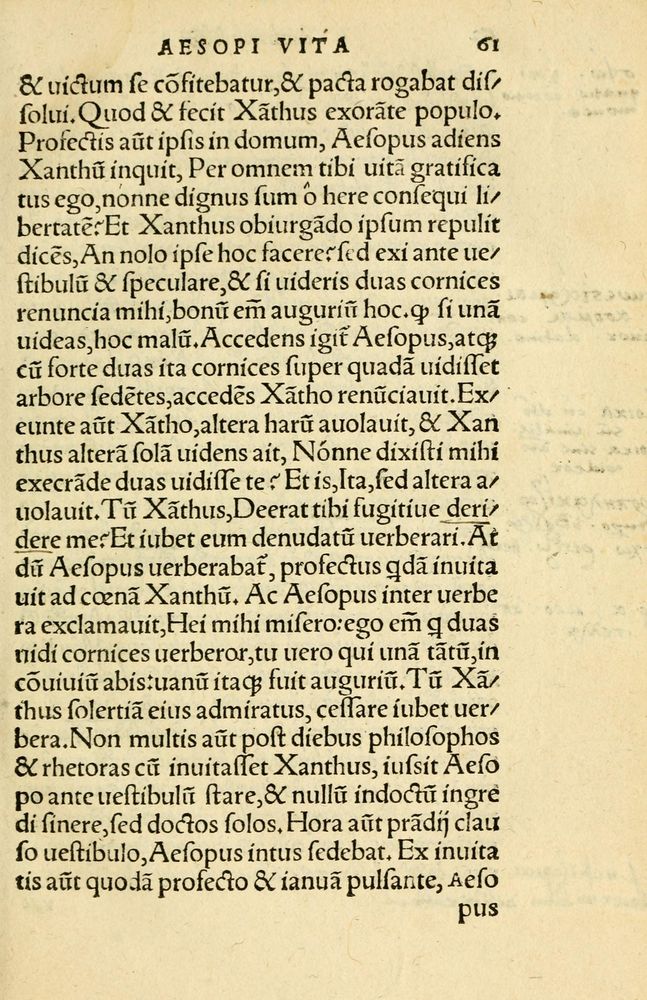 Scan 0065 of Aesopi Phrygis Fabellae Graece et Latine
