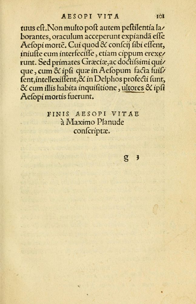 Scan 0105 of Aesopi Phrygis Fabellae Graece et Latine