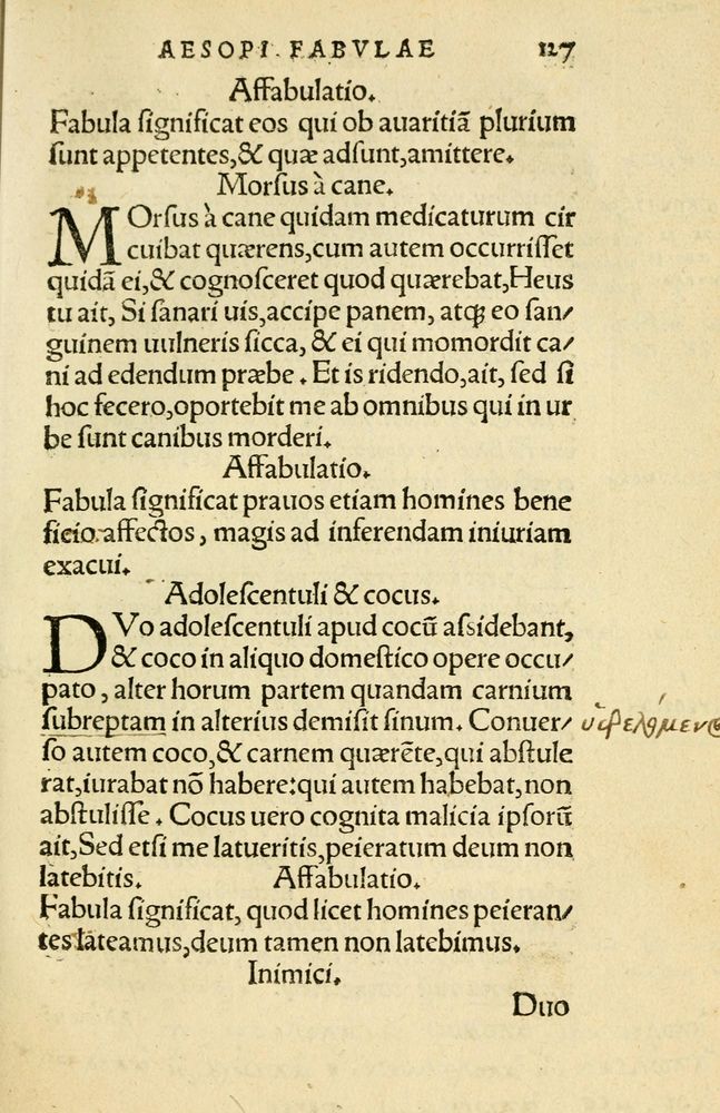 Scan 0131 of Aesopi Phrygis Fabellae Graece et Latine