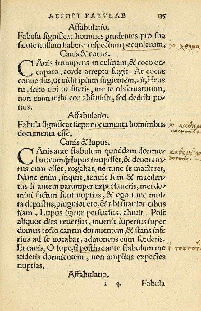 Scan 0139 of Aesopi Phrygis Fabellae Graece et Latine