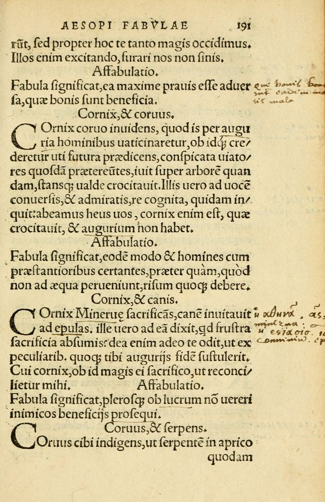 Scan 0195 of Aesopi Phrygis Fabellae Graece et Latine