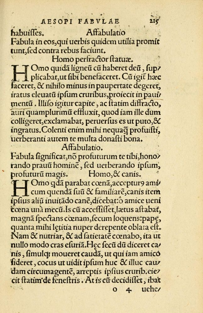 Scan 0219 of Aesopi Phrygis Fabellae Graece et Latine
