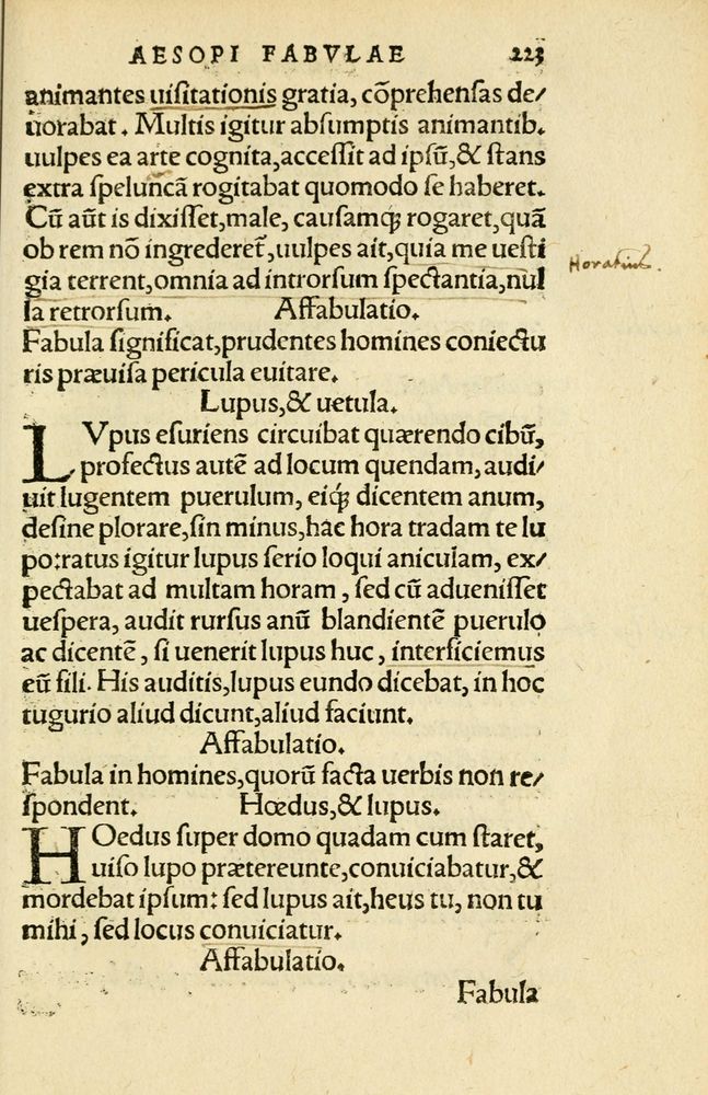 Scan 0227 of Aesopi Phrygis Fabellae Graece et Latine