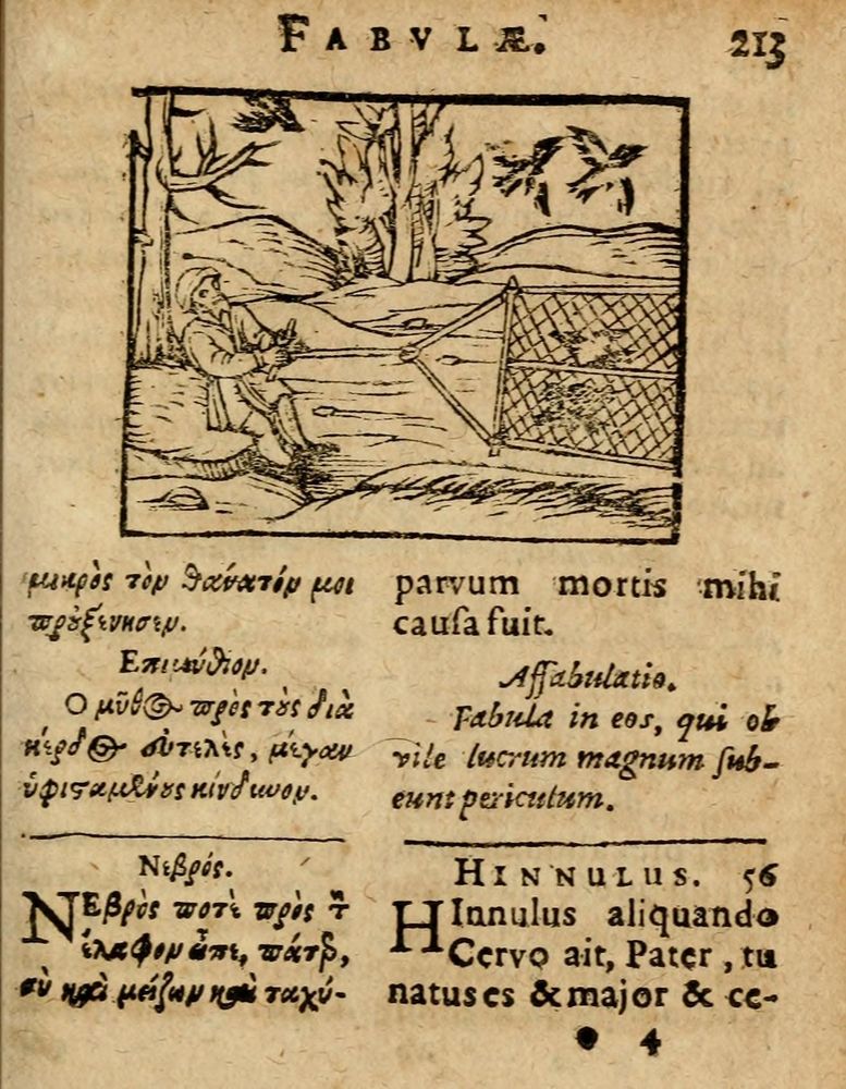 Scan 0219 of Æsopi Phrygis Fabulae graece et latine, cum aliis quibusdam opusculis