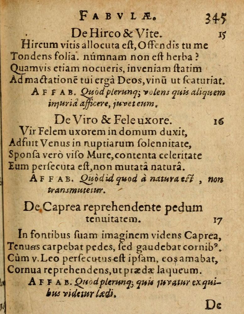 Scan 0351 of Æsopi Phrygis Fabulae graece et latine, cum aliis quibusdam opusculis