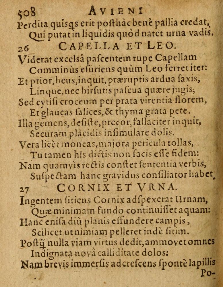 Scan 0514 of Æsopi Phrygis Fabulae graece et latine, cum aliis quibusdam opusculis