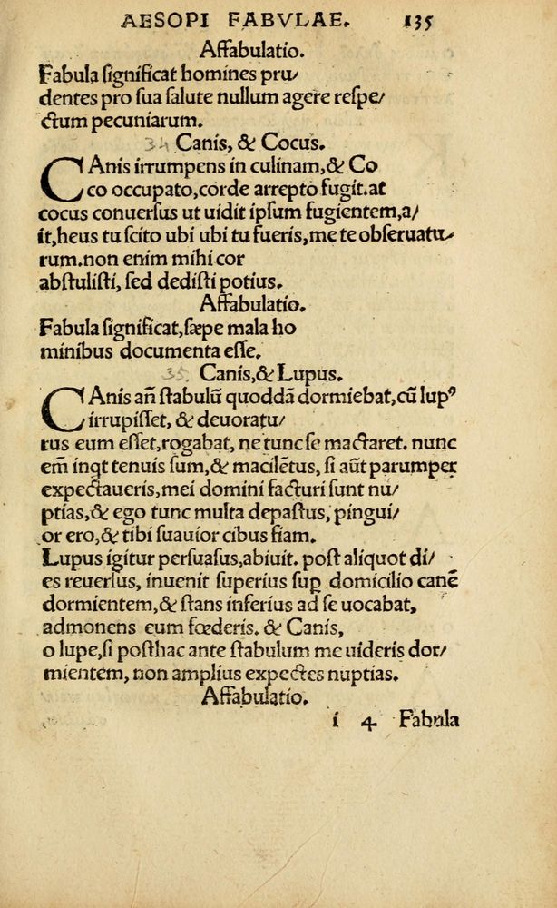 Scan 0140 of Aesopi Phrygis vita et fabellae