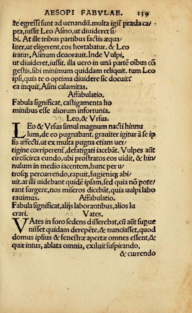 Scan 0144 of Aesopi Phrygis vita et fabellae