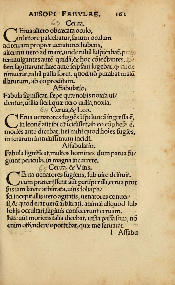 Scan 0166 of Aesopi Phrygis vita et fabellae