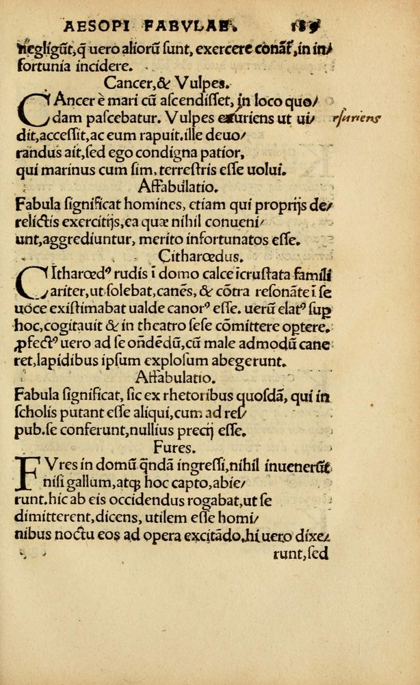 Scan 0194 of Aesopi Phrygis vita et fabellae