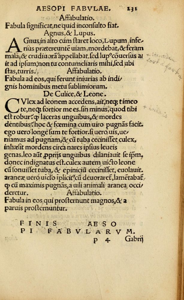 Scan 0236 of Aesopi Phrygis vita et fabellae
