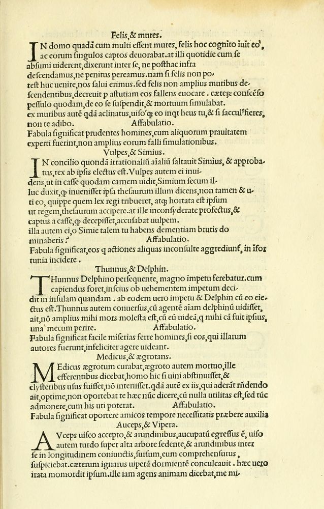 Scan 0067 of Habentur hoc uolumine hæc, uidelicet. Vita, & Fabellæ Aesopi cum interpretatione latina