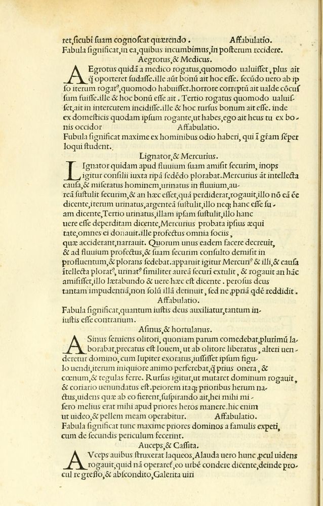 Scan 0072 of Habentur hoc uolumine hæc, uidelicet. Vita, & Fabellæ Aesopi cum interpretatione latina