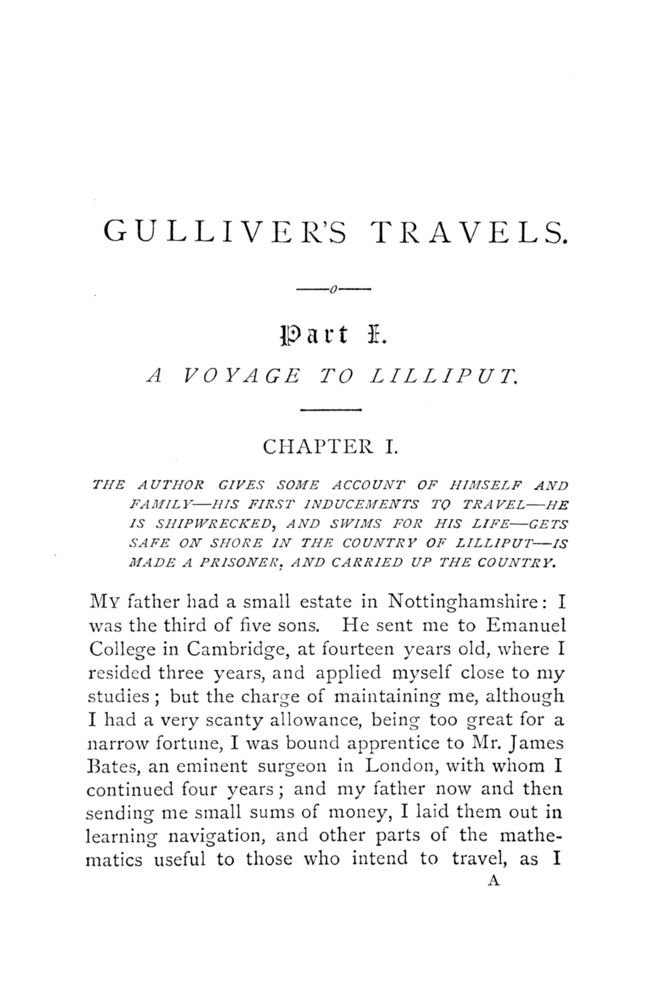 Scan 0047 of Travels into several remote nations of the world by Lemuel Gulliver, first a surgeon and then a captain of several ships, in four parts ..